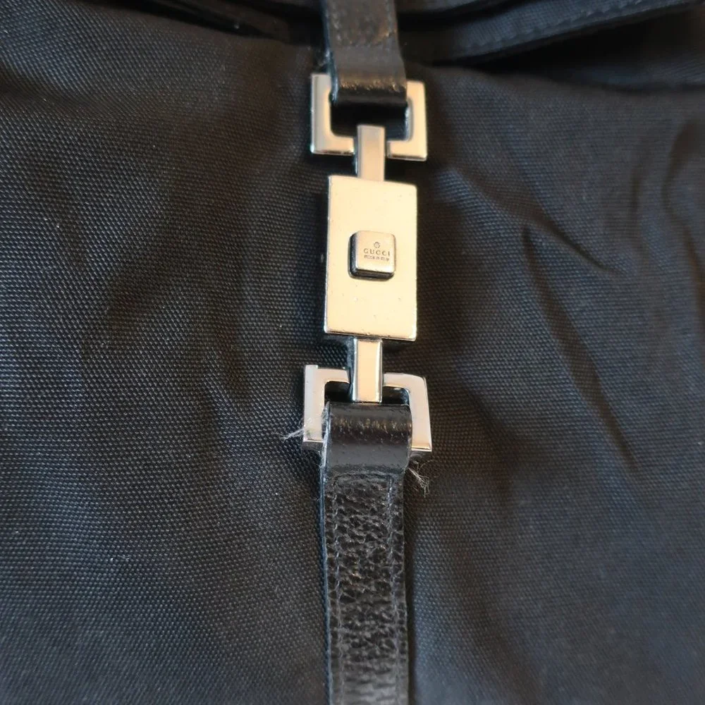 Womens Gucci Black 003-0236-3754 Mixed Media Backpack Bag * - Picture 4 of 16